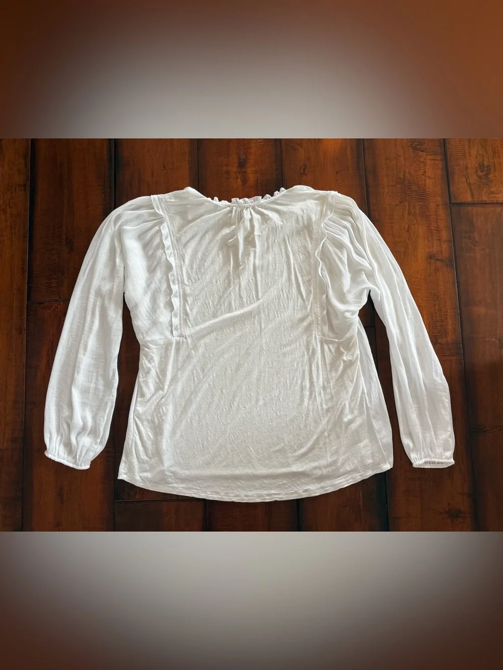 DOLAN Anthropology Breezy White Tie-Front Peasant Top